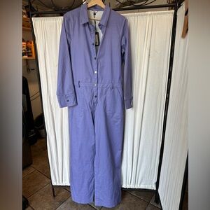 NWT The Kit XL Jumpsuit Cleo Style in Lilac TheKit Long Sleeve Lavender Purple